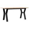 vidaXL Couchtisch Y-Gestell 100x50x45 cm Massivholz Kiefer & Stahl