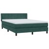 vidaXL Boxspringbett mit Matratze Dunkelgr&uuml;n 160x220 cm Samt
