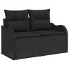 vidaXL Sofa Set mit Kissen mit Speicher 8 pcs Schwarz Poly-Rattan