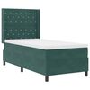 vidaXL Boxspringbett mit Matratze mit LED Dunkelgr&uuml;n 100 x 200 cm Samt