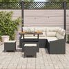 vidaXL Gartensofa-set mit Kissen 8 pcs Schwarz Poly Rattan