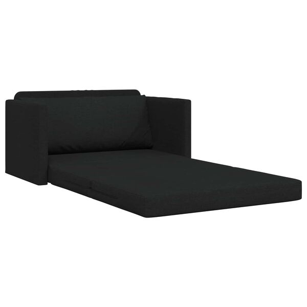 vidaXL Schlafsofa 110cm Schwarz Stoff