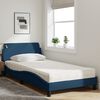 vidaXL Bett mit Matratze "Dover" Blau 100x200 cm Stoff