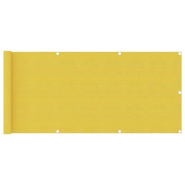 vidaXL Balkon-Sichtschutz Gelb 75x500 cm HDPE