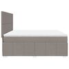 vidaXL Boxspringbett mit Matratze Taupe 180x200 cm Stoff