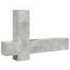 vidaXL 5-tlg. TV-Schrank-Set Betongrau Holzwerkstoff