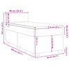 vidaXL Boxspringbett mit Matratze Creme 90x200 cm Stoff