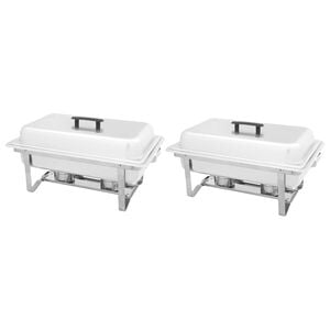 vidaXL Chafing Dish Set 2-tlg. Edelstahl