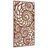 vidaXL Garten-Wanddeko 105x55 cm Cortenstahl Muschel-Design