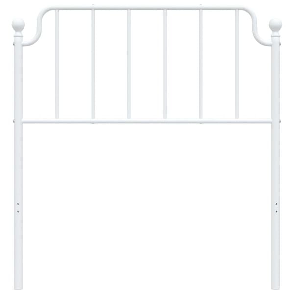 vidaXL Ersatz-Kopfteil Metall Wei&szlig; 90 cm