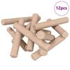 vidaXL Holzd&uuml;bel 12 Stk. Braun &Oslash; 6 x 40 mm Massivholz