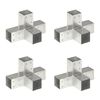 vidaXL Pfostenverbinder 4 Stk. X-Form Verzinktes Metall 71 x 71 mm