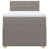 vidaXL Boxspringbett mit Matratze Taupe 90x200 cm Stoff