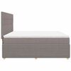 vidaXL Boxspringbett mit Matratze Taupe 180x200 cm Stoff