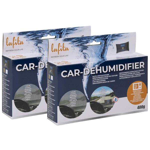 Lafita Auto-Entfeuchter 2 Stk. Wiederverwendbar 400 g