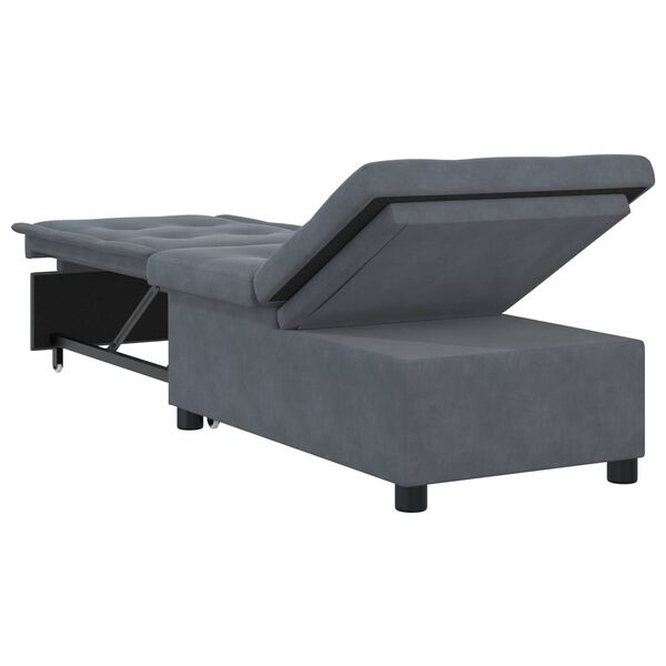 vidaXL Schlafsofa Dunkelgrau 194 x 67 x 82 cm Samt