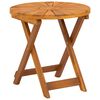 vidaXL Bistrotisch Natur &Oslash;45 x 45 cm Massivholz Akazie