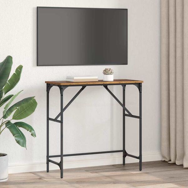 vidaXL Konsolentisch Altholz 75 x 32 x 75 cm Holzwerkstoff