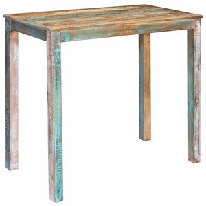 vidaXL Bartisch 110 x 55 x 100 cm massivem Altholz Mehrfarbig