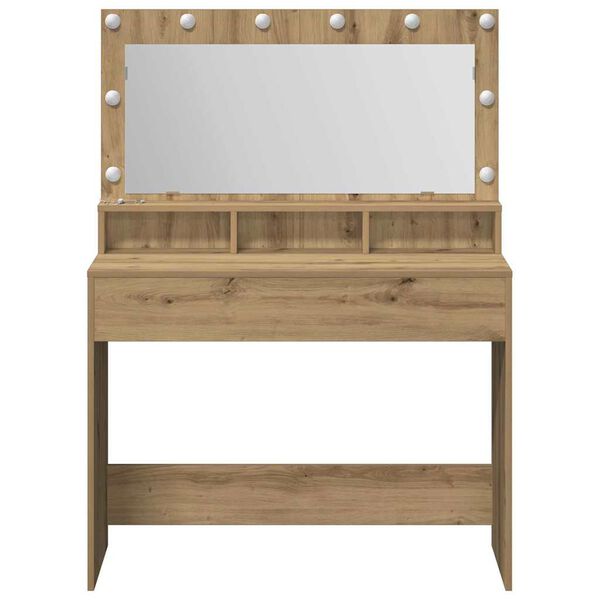 vidaXL Schminktisch Artisan-Eiche 100 x 41 x 135 cm Holzwerkstoff