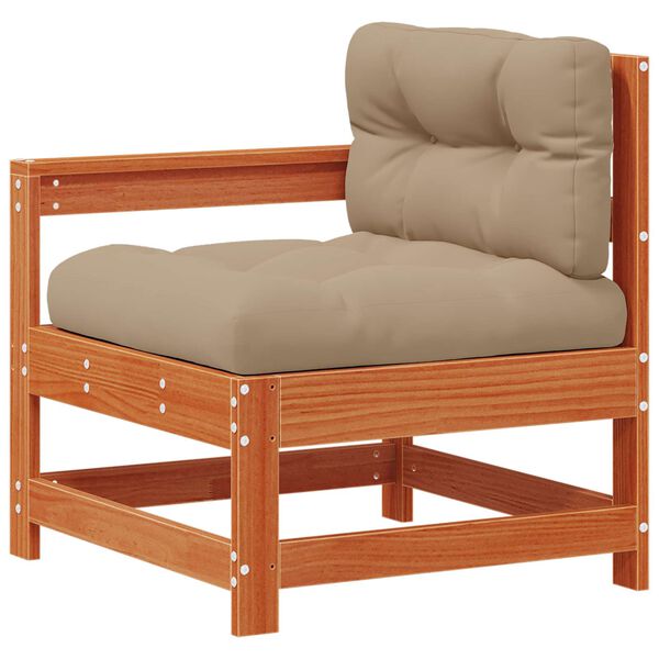 vidaXL Garten-Lounge-Set 7 pcs Wachsbraun Massives Kiefernholz