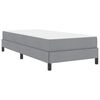 vidaXL Boxspringbett mit Matratze Hellgrau 90 x 200 cm Stoff