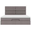 vidaXL Ottoman-Bett mit Matratze Taupe 180x200 cm Stoff