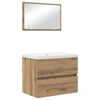vidaXL Badezimmerm&ouml;bel-Set 3 pcs Artisan-Eiche Holzwerkstoff
