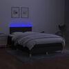 vidaXL Boxspringbett mit Matratze & LED Schwarz 120x190 cm Stoff