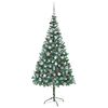 vidaXL K&uuml;nstlicher Weihnachtsbaum Gr&uuml;n 210 cm PVC und Stahl