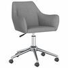 vidaXL Esszimmerst&uuml;hle 2 Stk. Drehbar Hellgrau Stoff