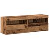 vidaXL TV-Schrankset mit LED-Lichtleisten 6 pcs Altholz Holzwerkstoff