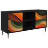 vidaXL TV-Schrank BONN 102 x 33 x 51 cm Schwarz Eichen-Optik