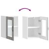 vidaXL K&uuml;chen-H&auml;ngeschrank mit Glast&uuml;r Lucca Grau Sonoma