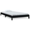 vidaXL Stapelbett Schwarz 80x200 cm Massivholz Kiefer
