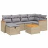 vidaXL Patio Sofa Set 6 stk. 6-Sitzer Beige und Grau