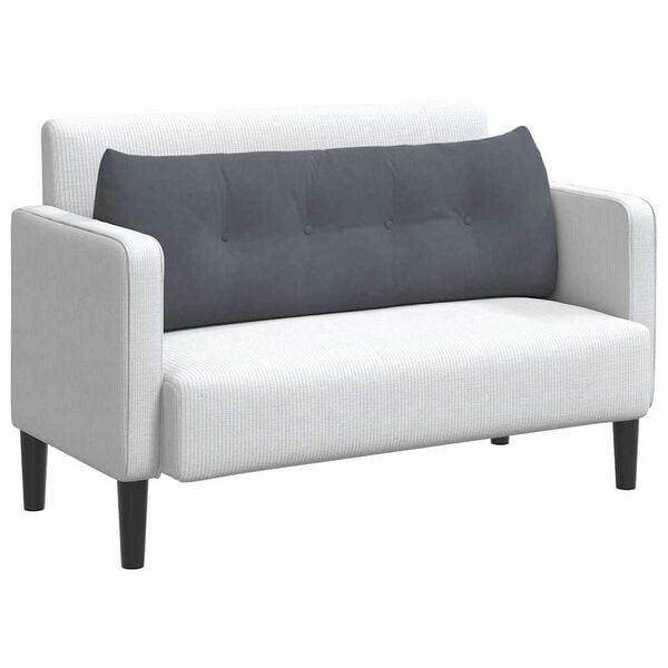 vidaXL R&uuml;cken Kissen Dunkelgrau 140 x 24 x 50 cm Samt