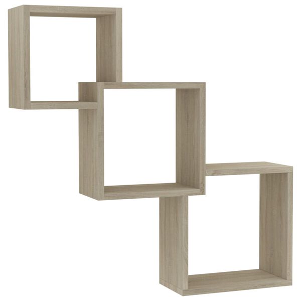 vidaXL Cube Wandregale Sonoma-Eiche 68x15x68 cm Holzwerkstoff