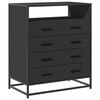 vidaXL Schubladenschrank Schwarz 70x41x83,5 cm Holzwerkstoff