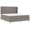 vidaXL Boxspringbett mit Matratze Taupe 200 x 180 cm Stoff