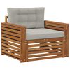 vidaXL Outdoor-Sofa Massives Akazienholz und Polyester