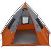 vidaXL Tipi Zelt mit Dach Grau und Orange 383 x 338 x 217 cm Taft