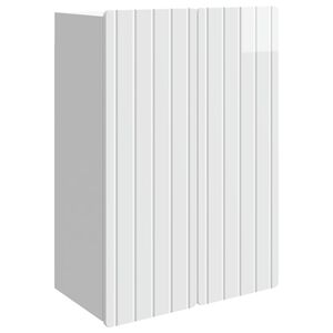vidaXL Wandschrank Hochglanz Wei&szlig; 66 x 34,5 x 92 cm Holzwerkstoff