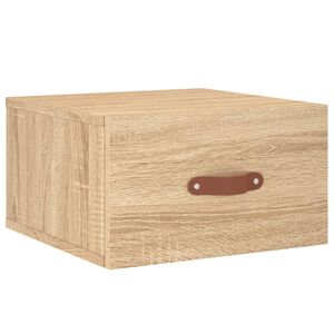 vidaXL Wand-Nachttisch Sonoma-Eiche 35x35x20 cm