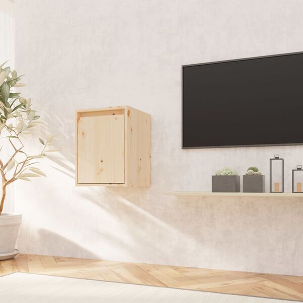 vidaXL Wandschrank 30x30x40 cm Massivholz Kiefer