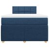 vidaXL Boxspringbett mit Matratze Blau 120x200 cm Stoff