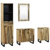 vidaXL Badezimmerm&ouml;bel-Set 4 stk. Braun 38 x 33 x 160 cm Holzwerkstoff