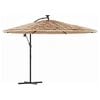 vidaXL Sonnenschirm mit Stahlmast Braun 290x290x238 cm