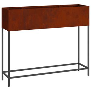 vidaXL Hochbeet Gartenpflanzer Rostig 100 x 26 x 82 cm Wetterfeststahl