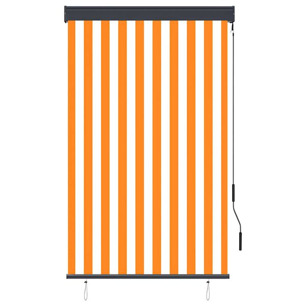 vidaXL Au&szlig;enrollo 100 x 250 cm Wei&szlig; und Orange